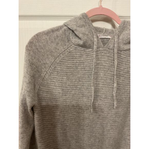 Athleta 100% Cahsmere Knit Hoodie Sweater in Heather Gray, XS - Picture 3 of 8